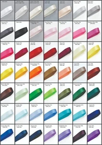 100 yards - 3mm,6mm,9mm,16mm,25mm Woven satin ribbon bulk Australian Stockist - Picture 1 of 50