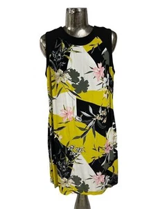 WALLIS Womens Shift Dress Size Medium 14 Black & Yellow Floral EU42 - Picture 1 of 10