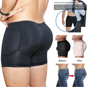 Mens Padded Enhancing Underwear Hip Up Seamless Butt Lifter Briefs Trunks Boxer - Picture 1 of 18