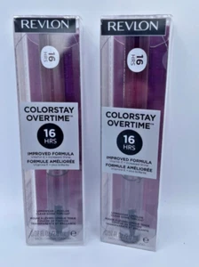 pack of 2 Liquid Lipstick with Clear Lip Gloss by Revlon ColorStay Overtime - Picture 1 of 5