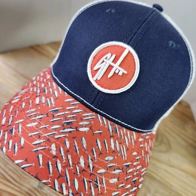 NUEVO GUY HARVEY Sombrero de Camionero Gorra Ajustable Pesca Talla Única Aflco Azul Rojo Blanco  Foto 1 de 4