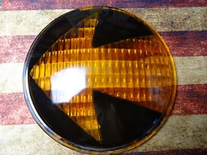 Vintage CATS EYE 25 TURN SIGNAL GLASS LENS Truck Old Auto TRAVEL TRAILER 6-5/16” - Picture 1 of 4