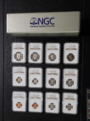 1979 S NGC PF 69 TYPE 1 and TYPE 2 ULTRA CAMEO, SET OF 12 COINS ALL BROWN LABEL Cover