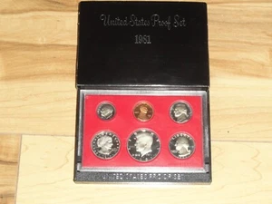 1981-S US PROOF SET - 6 MÜNZEN - DOLLAR, HALF, QUARTER, DIME, NICKEL, PENNY - Bild 1 von 4