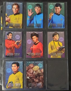 DAVE & BUSTERS STAR TREK ORIGINAL SERIES LIMITED EDITION 8 CARD SET WITH TRIBBLE