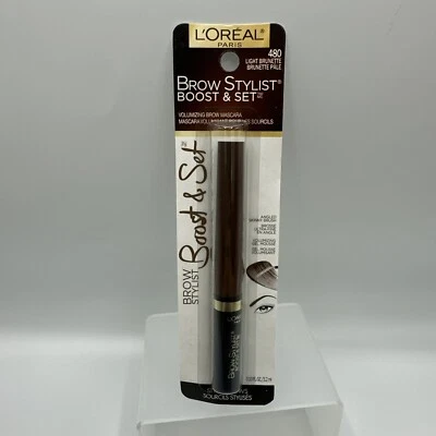 L'Oreal Brow Stylist Boost & Set Volumizing Brow Mascara 480 Light Brunette - Image 1 of 2