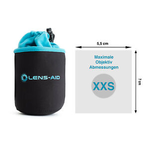 Lens-Aid Neopren Objektivbeutel mit Fleece-Fütterung - Objektivtasche Größe XXS