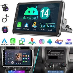 Android 14 8-Core 6+128G Carplay Autoradio 1DIN Kam Navi 360° Drehbar Bildschirm - Bild 1 von 17