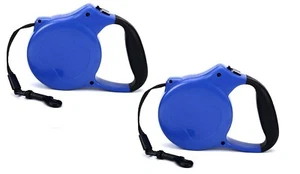 2 Pack Retractable Dog Pet Leashes Heavy Duty Up to 110 lbs. Long 26' Rope Leads - Picture 1 of 7