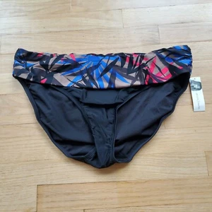 Jaclyn Smith Size 18 Foldover Tropical Abstract Bikini Swimsuit Bottom NWT - Picture 1 of 4