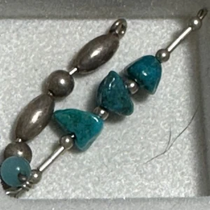 Lot of 2 1 w Turquoise Beads 1 w Silver Beads Vintage Silver Pendant M-6189 - Picture 1 of 1