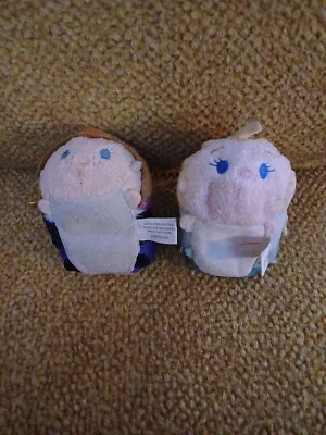 BNWT DISNEY STORE TSUM TSUM PLUSH SET OF 2 FROZEN ANNA & ELSA - Image 1 of 4