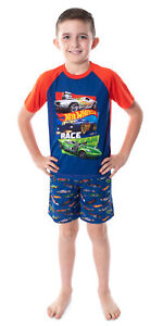 Hot Wheels Cars Boy's Pajamas Race Team Shirt and Shorts Pajama Set