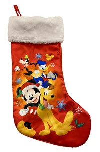 Vintage Disney Satin Strumpf Mickey Gang Pluto Goofy Donald von Grupo Ruz 15 Zoll - Bild 1 von 4