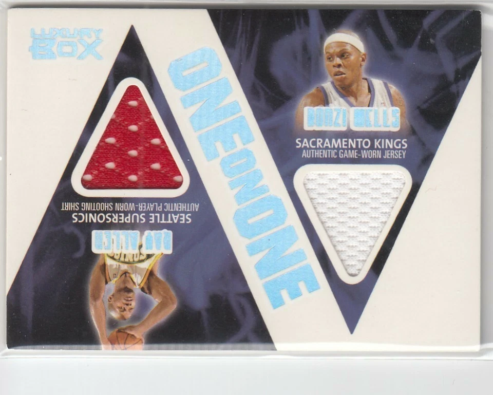 2006-07 Ray Allen Bonzi Wells Topps Luxury Box One on One DUAL JERSEY /225 - Image 1 of 1
