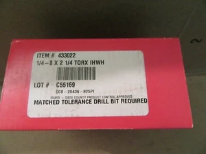 HILTI CONCRETE SCREW 1/4" X 2 1/4" THH ANCHOR SYSTEM BOX 100 - Picture 1 of 2