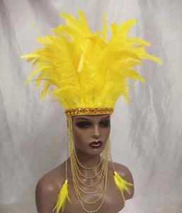 Showgirl Headpiece Carnival Party Headdress Headdress Halloween Head Gear - Picture 1 of 33