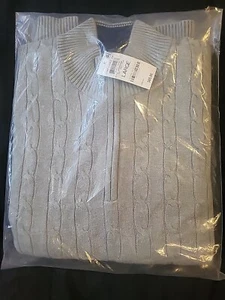 Nuevo suéter grande de punto gris de Macy's Org. 65,00 con cuello de cremallera - Imagen 1 de 3