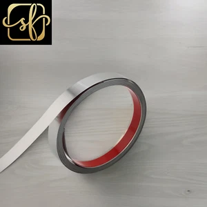 Brushed Metal Trim, Peel and Stick Stainless Steel Wall Molding for Fireplace, M - Picture 1 of 2