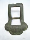 1800's Antique Yerger Brass Saddle Buckle Star horse Wilmington Delaware Tack
