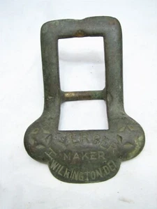 Antike Yerger Messing Sattelschnalle Stern Pferd Wilmington Delaware Western Tack - Bild 1 von 5