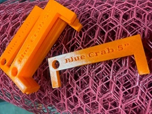 5 6 Inch Floating Blue Crab Gauge Measure Caliper Tool Cull In Florescent Orange - Picture 1 of 1