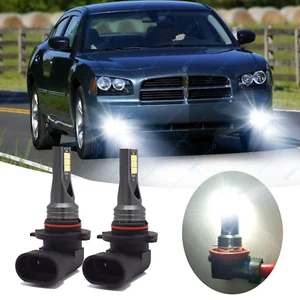 For Dodge Charger 2006 2007 2008 2009 LED Headlight Fog Light Bulbs 2x - Picture 1 of 12