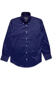 Lauren Ralph Lauren Big Boys Pine Classic Long Sleeve Shirt Navy White Size 14R - Picture 1 of 3