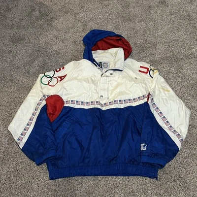 Chaqueta cortavientos vintage del equipo olímpico de los 90 bandera de Estados Unidos talla XL Foto 1 de 4
