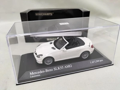 Minichamps White Mercedes-Benz SLK AMG 1/43 Model Car Collectible - Image 1 of 4