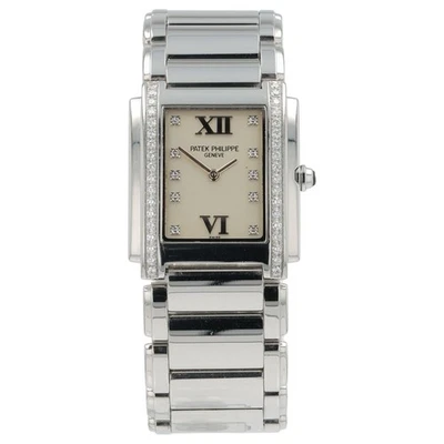 Reloj de cuarzo para mujer Patek Philippe Twenty 4 acero esfera plateada 25x30 mm 4910/10A Foto 1 de 4