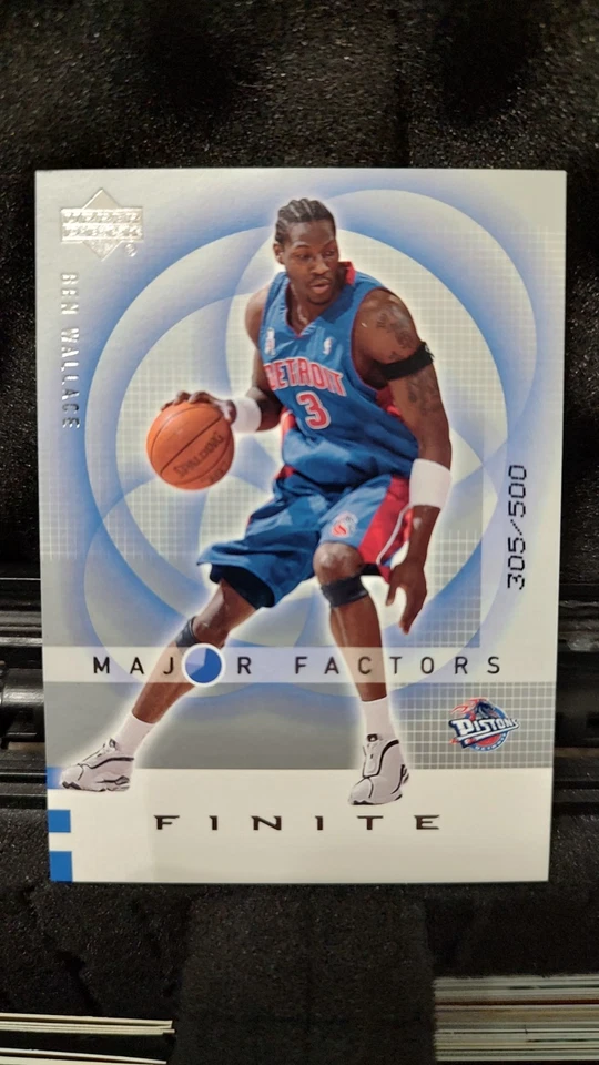 2002-03 Upper Deck Finite #141 Ben Wallace NBA HOF Major Factors /500 - Image 1 of 1