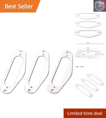 3 anillos de recogida de bobina única de metal plateado - Solución de montaje perfecta para guitarras Foto 1 de 4
