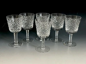 Set Of 6 Waterford Crystal Alana Pattern Port Wine Glasses - Picture 1 of 8