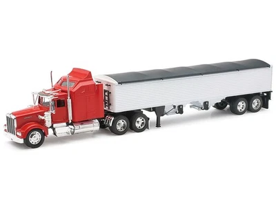 Kenworth W900 Grain Truck Red and White "Long Haul Truckers" Series 1/32 Diecast - Image 1 of 3