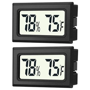2 Pack Mini Digital Hygrometer Thermometer Gauge, Indoor Outdoor Temperature ... - Picture 1 of 7