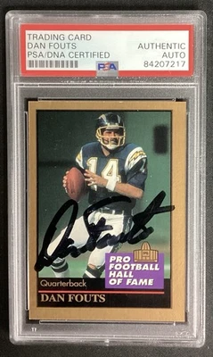 Dan Fouts Signed 1995 Enor #165 Football Card HOF Chargers Autograph PSA/DNA - Image 1 of 2