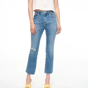 Jeans Pistola Lennon effetto invecchiato vita alta crop bootcut in canyon 28" - Foto 1 di 6