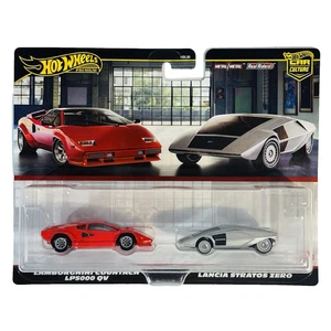 Hot Wheels Premiun Car Culture Lamborghini Countach LP5000QV & Lancia StatosZero - Picture 1 of 2