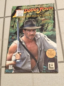Indiana Jones and his Desktop Adventures LucasArts PC 3.5" Floppy 1996 SEALED - Picture 1 of 2