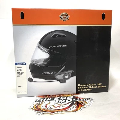 NEW Genuine Harley Boom! Audio 30K Bluetooth Helmet Headset Dual Pack 76000840 - Изображение 1 из 4