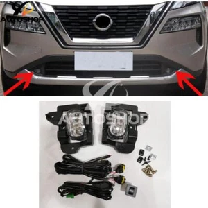 Led Daytime Running Light Fog Lamp Kit Fits For Nissan Rogue 2021-2023 New - Picture 1 of 10