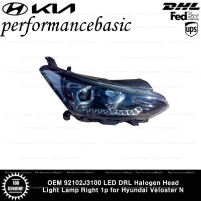OEM 92102J3100 LED DRL Halogen Head Light Lamp Right 1p for Hyundai Veloster N  - Image 1 of 3
