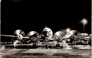 ÁMSTERDAM KLM SCHIPHOL BIJ AVIÓN NOCTURNO SALIDA POR LA NOCHE - POSTAL FOTO REAL - Imagen 1 de 2