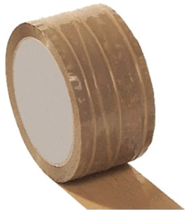 108 x Paketklebeband | Packband | Paketband | fadenverstärkt | PVC | braun | 66m - Bild 1 von 1