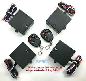 12V 315MHZ 30A 315mhz 4 channel dry contact switch 2 ON OFF remote control RP501 - Picture 1 of 5