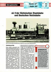 Baureihe: 53 82 - sä. V Sächsische Staatsbahn - Datenblatt - Bild 1 von 1