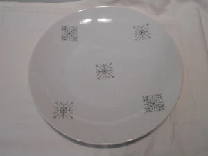 1950's Rosenthal Continental 9 3/4" Dinner Plate Black Snowflake Design - Picture 1 of 4