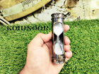 Handcrafted Sand Timer Antique Brass Hourglass With Compass Base Office Decor