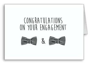 Congratulations On Your Engagement Card Gay Couple  all Cards 3 for 2